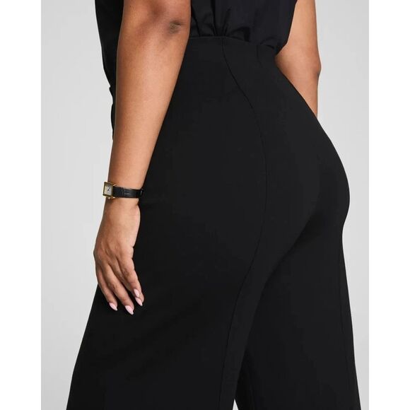 NEW SPANX THE PERFECT WIDE LEG PANT In BLACK 20947R Size Large - Picture 3 of 6